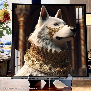 file tranh con giap tuat con cho decor 111