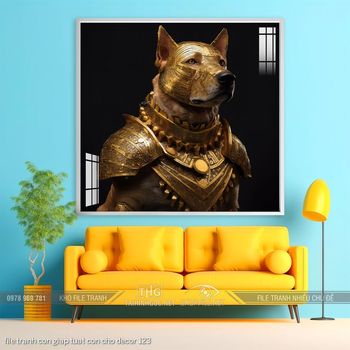 file tranh con giap tuat con cho decor 123