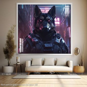 file tranh con giap tuat con cho decor 132