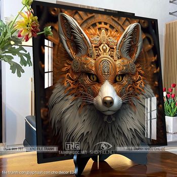 file tranh con giap tuat con cho decor 134