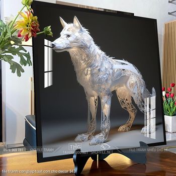 file tranh con giap tuat con cho decor 143