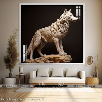 file tranh con giap tuat con cho decor 146