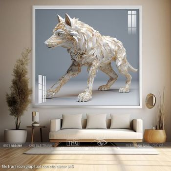 file tranh con giap tuat con cho decor 149