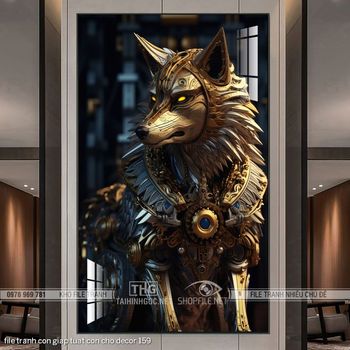 file tranh con giap tuat con cho decor 159