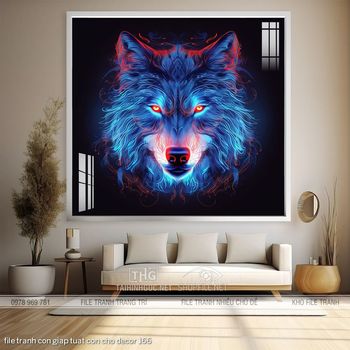 file tranh con giap tuat con cho decor 166