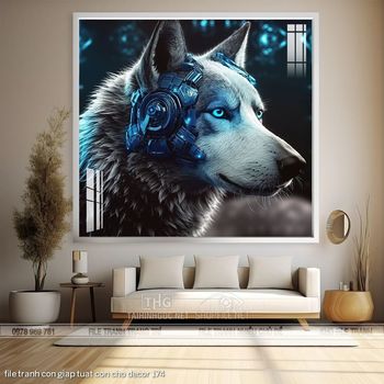 file tranh con giap tuat con cho decor 174