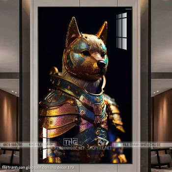 file tranh con giap tuat con cho decor 179