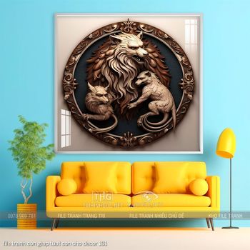 file tranh con giap tuat con cho decor 181