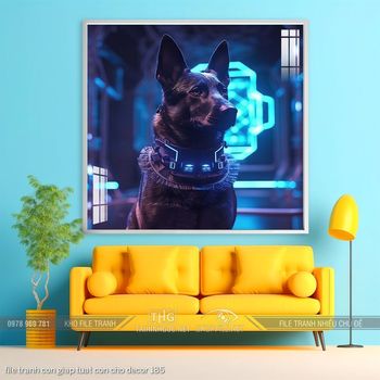 file tranh con giap tuat con cho decor 185