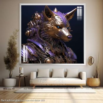 file tranh con giap tuat con cho decor 189