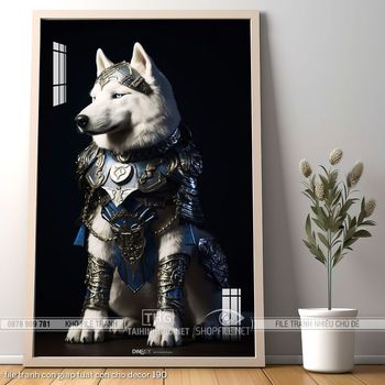 file tranh con giap tuat con cho decor 190