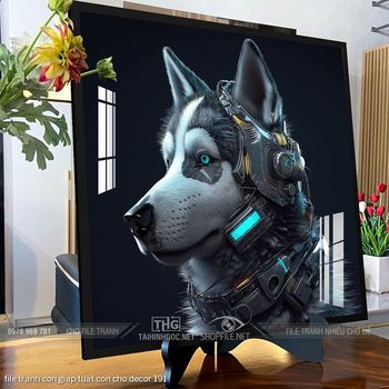 file tranh con giap tuat con cho decor 191