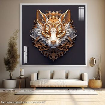 file tranh con giap tuat con cho decor 192