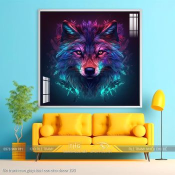 file tranh con giap tuat con cho decor 193