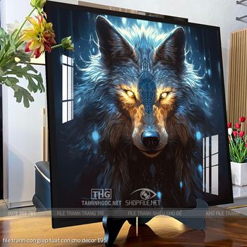 file tranh con giap tuat con cho decor 195