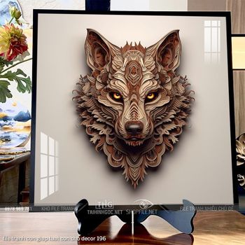 file tranh con giap tuat con cho decor 196