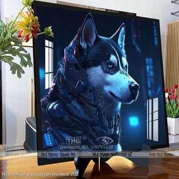 file tranh con giap tuat con cho decor 202