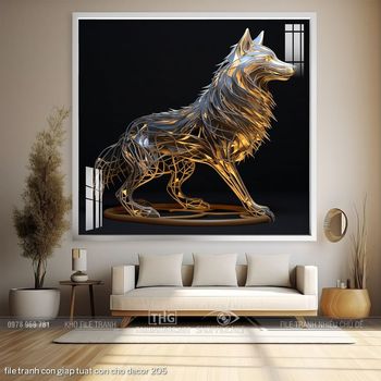 file tranh con giap tuat con cho decor 205