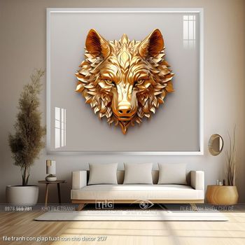 file tranh con giap tuat con cho decor 207