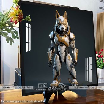 file tranh con giap tuat con cho decor 214