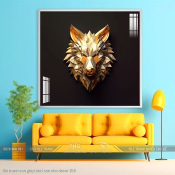 file tranh con giap tuat con cho decor 216