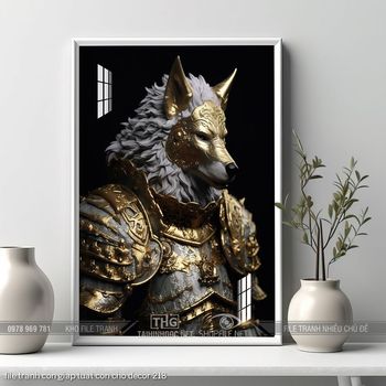 file tranh con giap tuat con cho decor 218