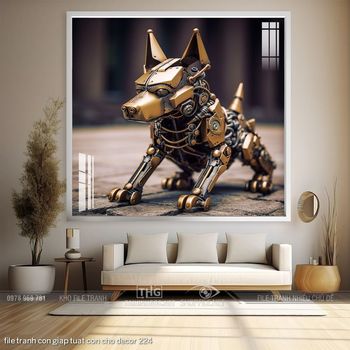 file tranh con giap tuat con cho decor 224