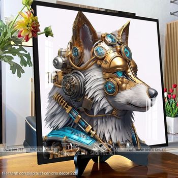 file tranh con giap tuat con cho decor 228
