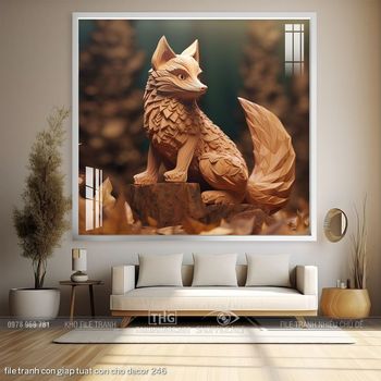 file tranh con giap tuat con cho decor 246