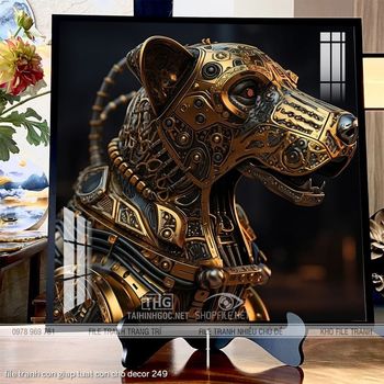 file tranh con giap tuat con cho decor 249
