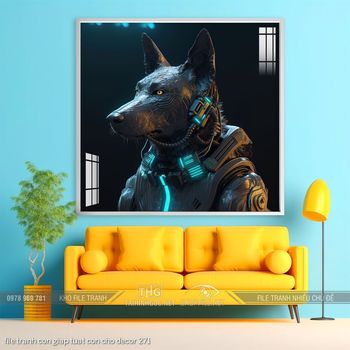 file tranh con giap tuat con cho decor 271