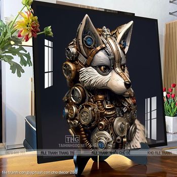 file tranh con giap tuat con cho decor 280