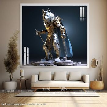 file tranh con giap tuat con cho decor 291