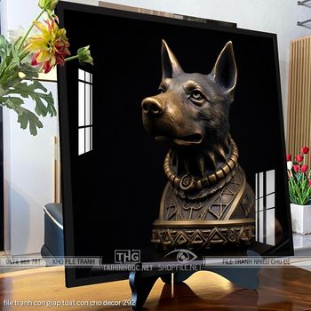 file tranh con giap tuat con cho decor 292