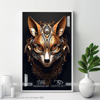 file tranh con giap tuat con cho decor 294