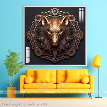 file tranh con giap tuat con cho decor 302