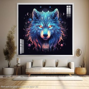 file tranh con giap tuat con cho decor 311