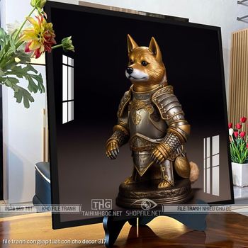 file tranh con giap tuat con cho decor 317