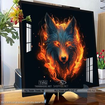 file tranh con giap tuat con cho decor 320