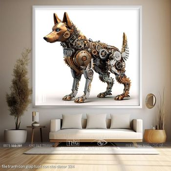 file tranh con giap tuat con cho decor 324