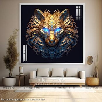 file tranh con giap tuat con cho decor 329