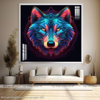 file tranh con giap tuat con cho decor 335