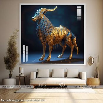 file tranh con giap tuat con cho decor 339