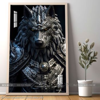 file tranh con giap tuat con cho decor 342