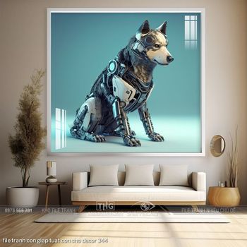 file tranh con giap tuat con cho decor 344