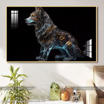 file tranh con giap tuat con cho decor 345