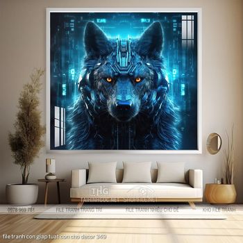 file tranh con giap tuat con cho decor 349