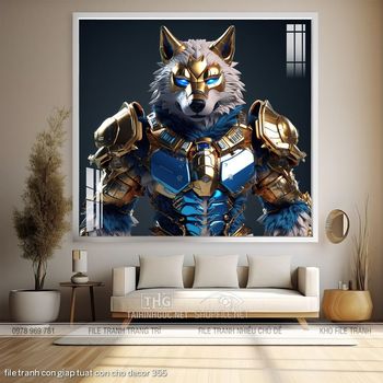 file tranh con giap tuat con cho decor 355