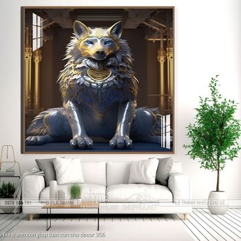 file tranh con giap tuat con cho decor 356