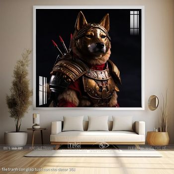 file tranh con giap tuat con cho decor 361